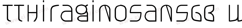 TTHiraginoSansGB W6字体转换